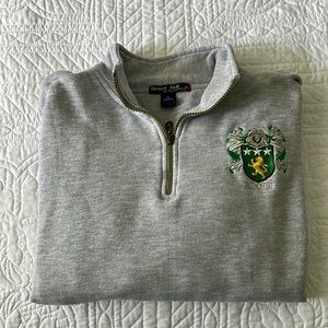 thrifted pull over zip up